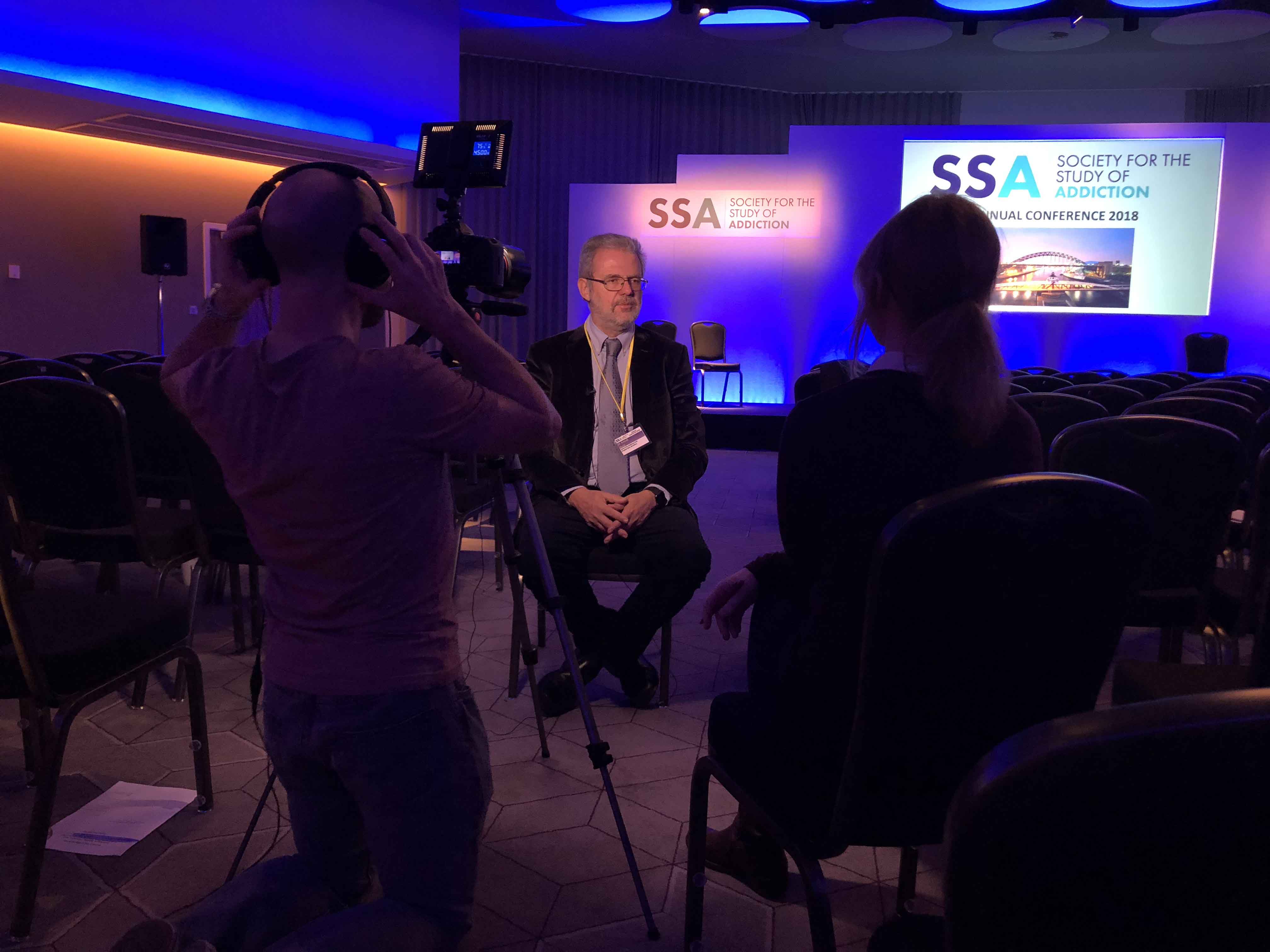 Filming in the auditorium at the SSA Annual Conference