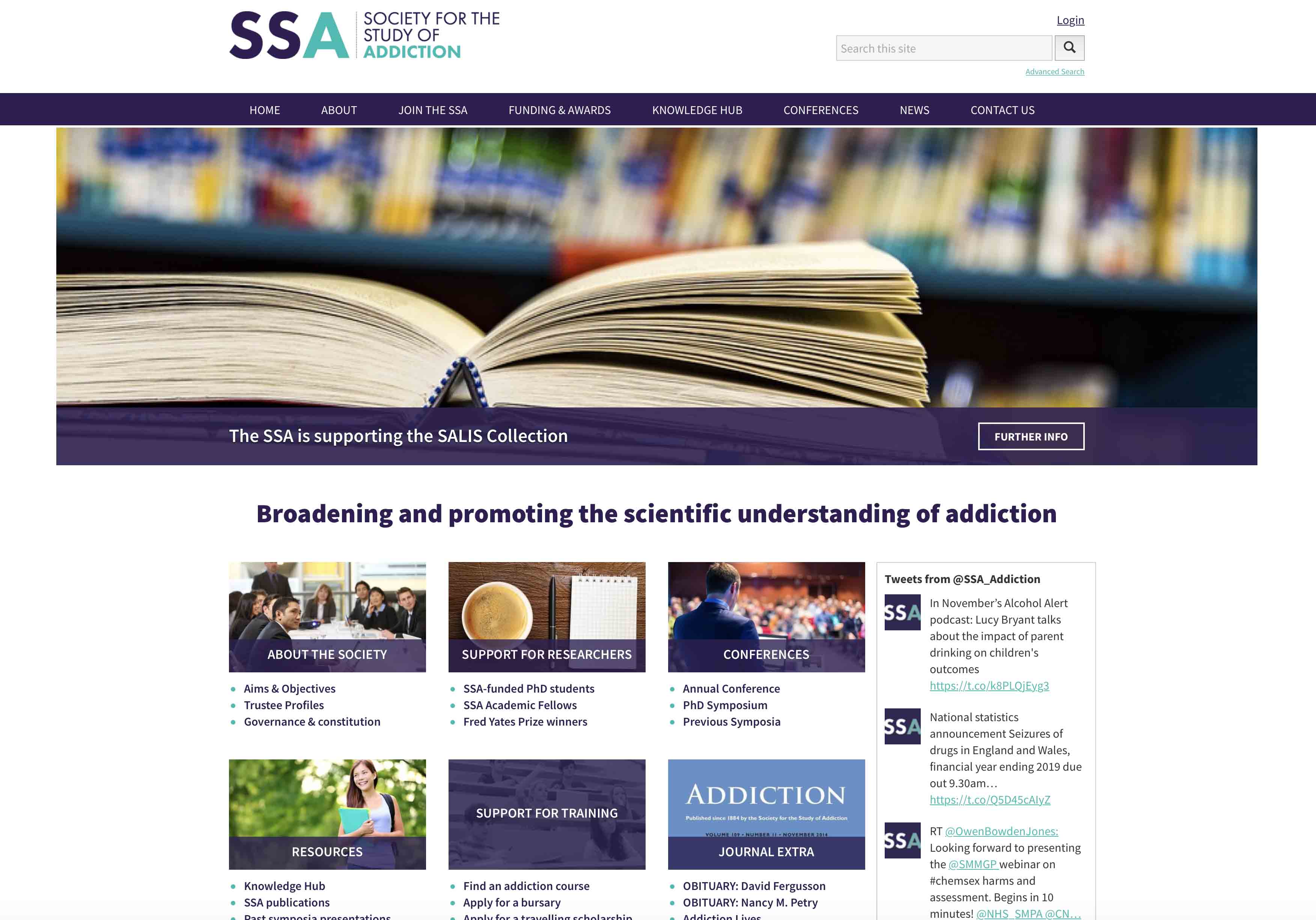 Old SSA Website Screenshot