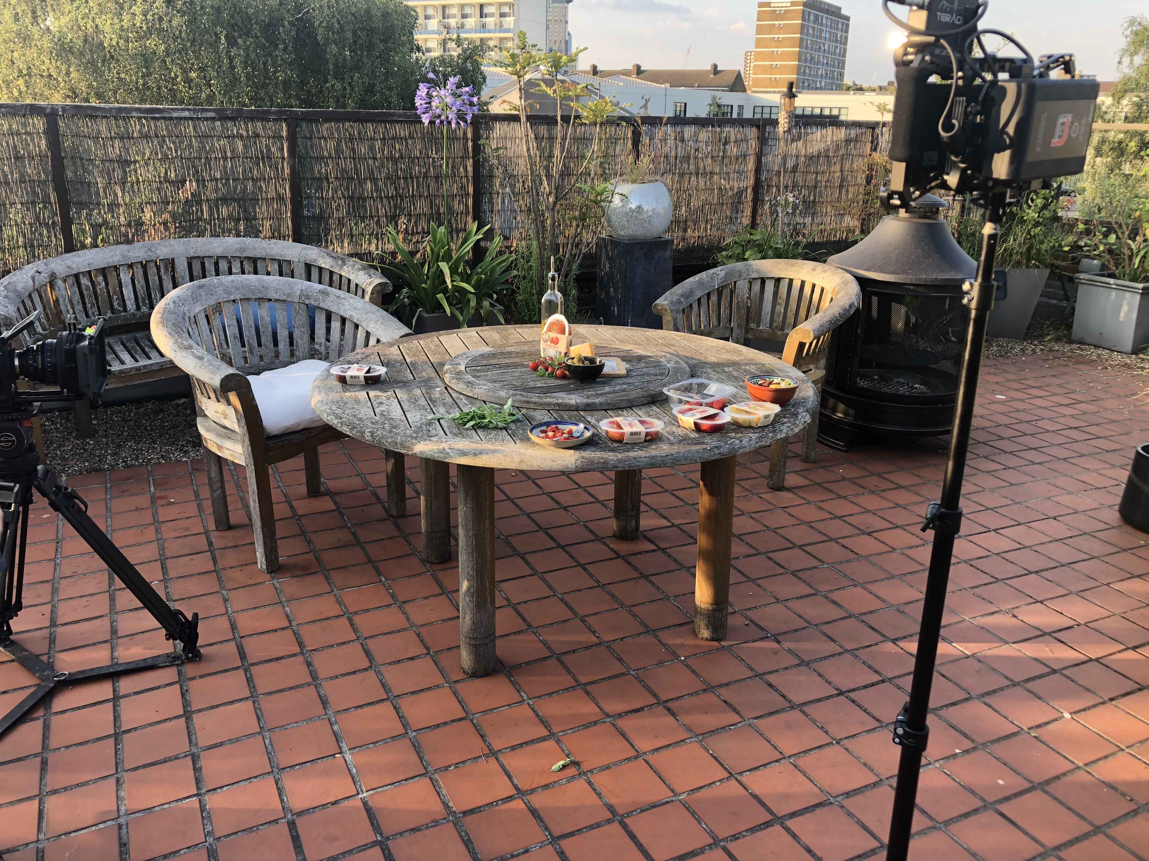 Setting up a photoshoot for the Deli Discoveries Pack